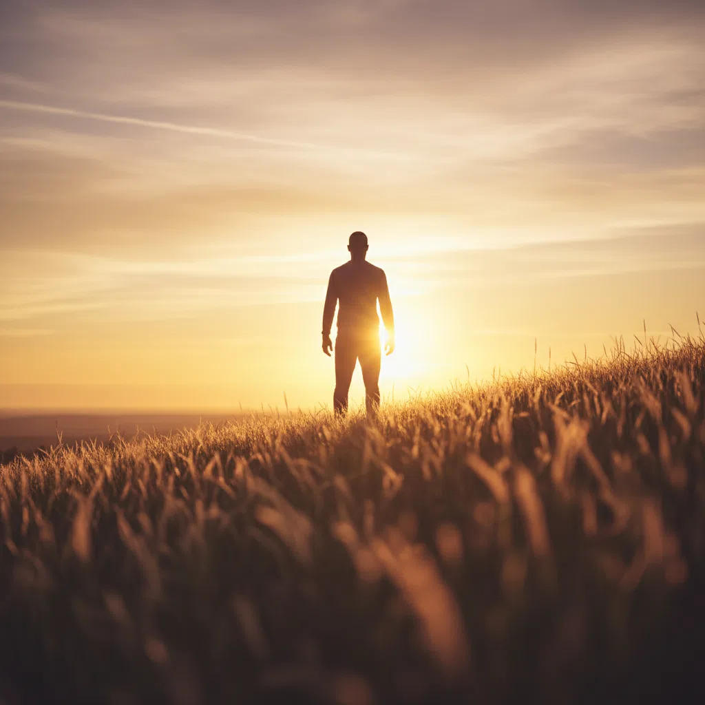 Anonymous person silhouette at sunrise - food supplement for active lifestyle Australia